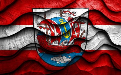 4k, bremerhaven flagga, tysklands städer, trä 3d  vågor flaggor, dag av bremerhaven, tyskland, bremerhaven träflagga, tyska städer, bremerhaven