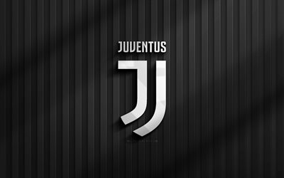 4k, logo 3d juventus, serie a, sfondo 3d nero, calcio, emblema della juventus, logo juventus, juventus fc, club di calcio italiano, logo juventus fc, juventus