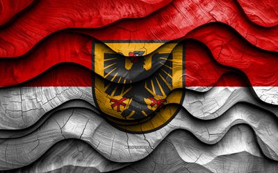 4k, dortmund flagga, tysklands städer, trä 3d  vågor flaggor, day of dortmund, dortmund, tyskland, dortmund träflagga, tyska städer
