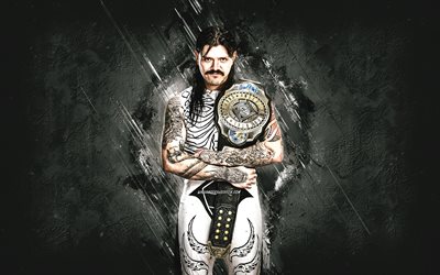 dominik mysterio, wwe, amerikansk brottare, vit sten bakgrund, wwe intercontinental champion, grunge konst, usa, brottning, dominik оscar gutierrez, dominik mysterio wwe, world wrestling entertainment