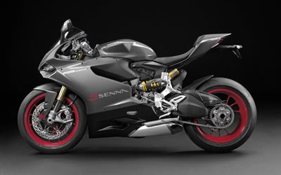 ducati 1199 panigale s senna, 4k, vista lateral, bicicletas 2014, supermotos, ducati 1199 panigale s senna 2014, motocicletas italianas, ducati