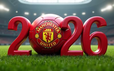 Manchester United FC logo, football stadium, Manchester United FC 2026 season, 2026 concepts, Manchester United FC, 2026 Happy New Year, Premier League 2026 season, Manchester United FC emblem
