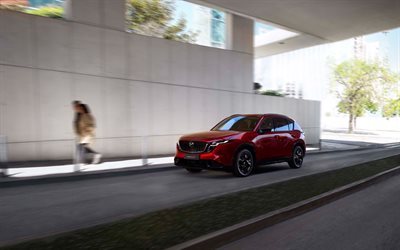 2026, mazdacx 5, 4k, ön görünüm, dış, kırmızı mazda cx 5, kırmızı geçit, yeni mazda cx 5 2026, japon arabaları, mazda
