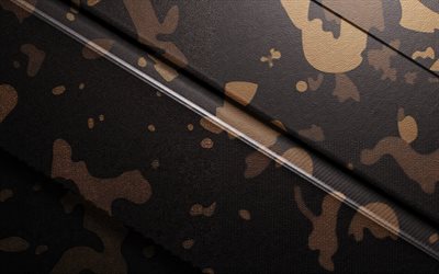 textura de cuero de camuflaje, 4k, fondo de camuflaje, fondo grunge, camuflaje de otoño, fondo de camuflaje de cuero, camuflaje marrón, fondo de cuero, camuflaje