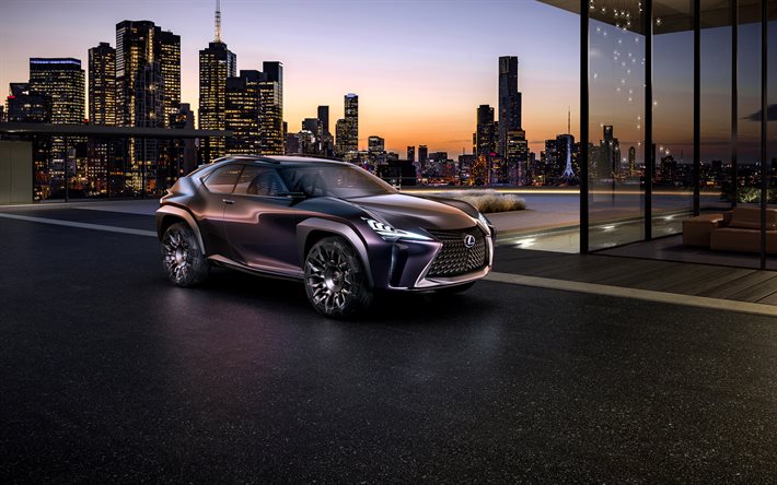 Lexus UX Concept, 2017, crossovers, sunset