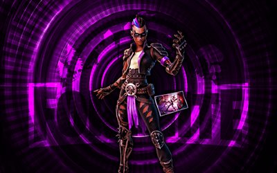 Dark Chiara Fortnite, 4k, purple spiral background, Fortnite, creative, Dark Chiara Skin, Fortnite Dark Chiara Skin, Dark Chiara, Fortnite characters