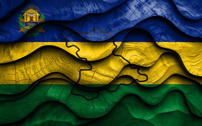 4k, bandera anzoátegui, estados de venezuela, banderas de madera con ondas 3d, día de anzoátegui, bandera de anzoátegui, venezuela, bandera de madera anzoátegui, estado de anzoátegui, estados venezolanos, anzoátegui