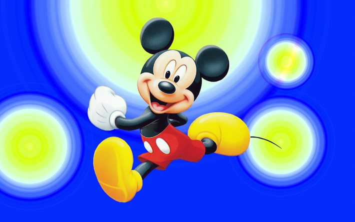 Mickey Mouse, les exécuter, les personnages, Disney