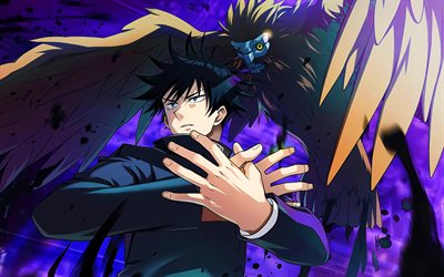 Megumi Fushiguro, 4k, battle, Jujutsu Kaisen, protagonist, manga, Gojo Satoru, Jujutsu Kaisen series, Jujutsu Kaisen characters, artwork, Megumi Fushiguro Jujutsu Kaisen