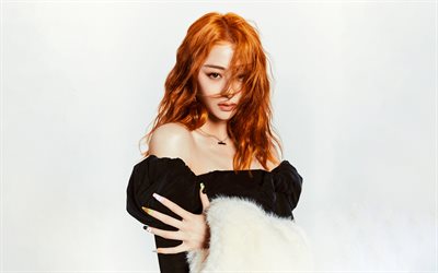 huh yunjin, 4k, k pop, 美しさ, 韓国の歌手, le sserafim, huh yun jin, 音楽スター, 人気のある歌手, huh yunjin photoshoot