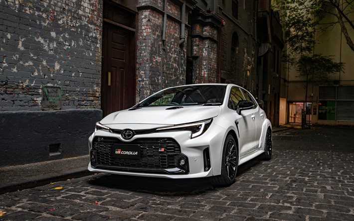 toyota gr corolla gts, 4k, au especificación, 2025 autos, sintonización, toyota corolla blanco, autos japoneses, toyota