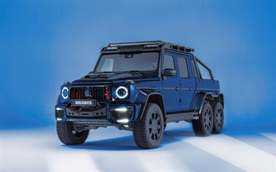 2024, Brabus XLP 900 6x6 Deep Blue, 4k, front view, Mercedes-AMG G63 6x6, tuning, Brabus, German cars, Mercedes-Benz