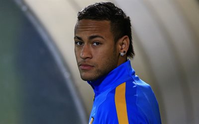 Neymar, joueur de football, le visage, Neymar Junior, footballeur, Brazils de l'équipe nationale, Neymar Jr