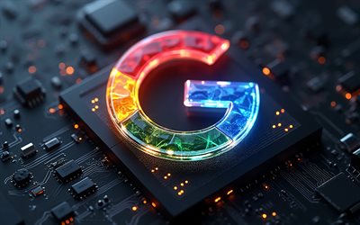 logotipo de vidro brilhante do google, 4k, logotipo do google, fundo techno preto, emblema do google, sinal do google, fundo de tecnologia preta, google, vidro brilhante logotipo do google