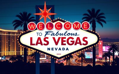 las vegas, nevada, 4k, bienvenido al fabuloso cartel de las vegas, arte vectorial, arte de las vegas, arte de camiseta de las vegas, bienvenido a la fabulosa las vegas, eeuu, paisaje urbano de las vegas