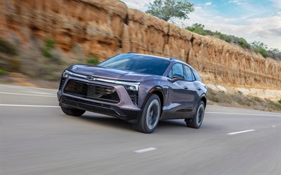 chevrolet blazer ev rs, 4k, 高速道路, 2025車, 電気自動車, 2025 chevrolet blazer ev rs, アメリカの車, シボレー