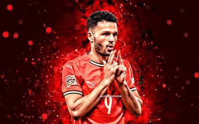 goncalo ramos, 4k, rote neonlichter, portugal national football team, uefa, portugal, portugiesische fußballer, fußball, goncalo ramos 4k, nationalmannschaften, goncalo ramos portugal team