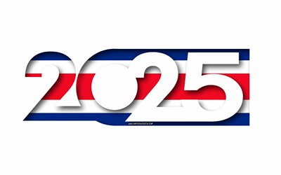 2025 costa rica, fond blanc, costa rica, art minimal, 2025 concepts du costa rica, costa rica 2025, drapeau du costa rica
