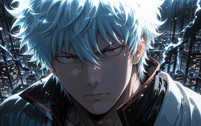 4k, ساكاتا جينتوكي, comnightscape, الظلام, جينتاما, عن قرب, مانغا, بطل الرواية, جينتوكي ساكاتا, شخصيات جينتاما, ساكاتا جينتوكي جينتاما