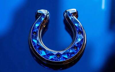 इंडियानापोलिस कोल्ट्स क्रिस्टल लोगो, 4k, नीली धातु पृष्ठभूमि, क्रिस्टल कला, इंडियानापोलिस कोल्ट्स प्रतीक, यूएसए, इंडियानापोलिस कोल्ट्स, अमेरिकी फुटबॉल, इंडियानापोलिस कोल्ट्स लोगो, एनएफएल