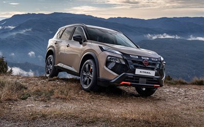 2026, nissan x trail, 4k, vista frontal, exterior, nissan x trail bege, novo nissan x trail 2026, carros japoneses, nissan