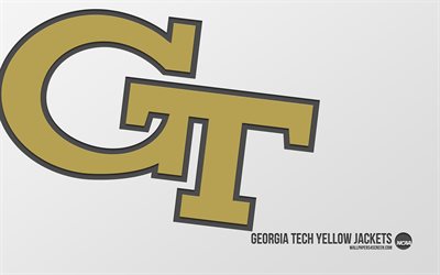 logotipo de las chaquetas amarillas de georgia tech, 4k, fondo blanco, arte del carbono, ncaa, emblema de las chaquetas amarillas de georgia tech, equipo de fútbol americano, eeuu, chaquetas amarillas de georgia tech, fútbol americano
