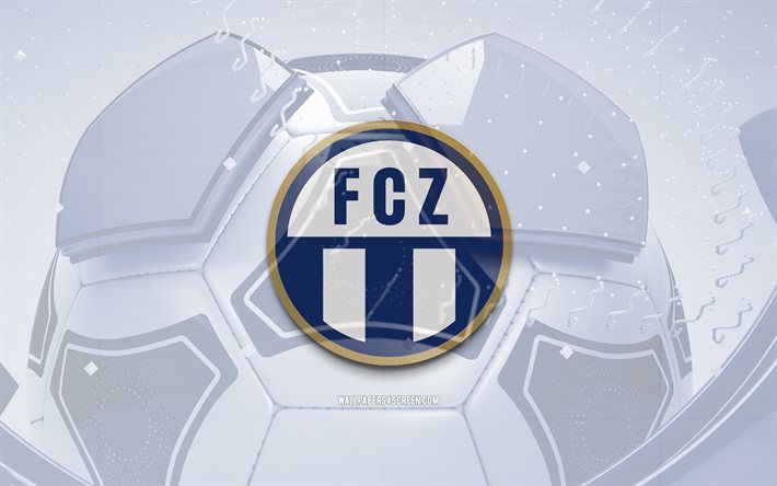 fcチューリッヒ光沢のロゴ, 4k, ブルーフットボールの背景, スイスのスーパーリーグ, サッカー, スイスフットボールクラブ, fcチューリッヒ3dロゴ, fcチューリッヒエンブレム, チューリッヒfc, フットボール, スポーツロゴ, fcチューリッヒ