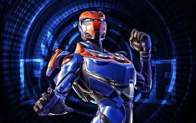 Oblivion Fortnite, 4k, blue spiral background, Fortnite, creative, Oblivion Skin, Fortnite Oblivion Skin, Oblivion, Fortnite characters
