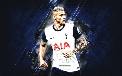 richarlison, tottenham hotspur, calciatore brasiliano, sfondo di pietra blu, arte del calcio, richarlison de andrade, richarlison tottenham hotspur, premier league, inghilterra, calcio
