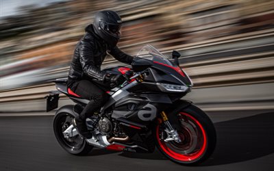 Aprilia RS 660, 4k, superbikes, 2023 bikes, motion blur, 2023 Aprilia RS 660, italian motorcycles, Aprilia