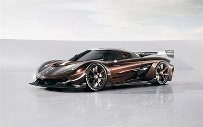 2026, koenigsegg sadairs lanza, 4k, vista frontal, exterior, lanza marrón sadairs, hipercar, autos de lujo, koenigsegg
