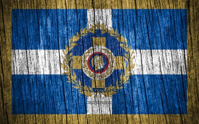 4k, flagge von attika, tag von attika, griechische regionen, holztexturfahnen, attika-flagge, regionen griechenlands, attika, griechenland