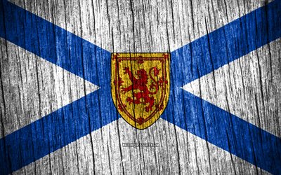 4K, Flag of Nova Scotia, Day of Nova Scotia, canadian provinces, wooden texture flags, Nova Scotia flag, Provinces of Canada, Nova Scotia, Canada