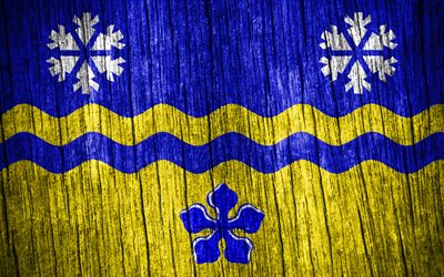 4K, Flag of Prince George, Day of Prince George, Canadian cities, wooden texture flags, Prince George flag, cities of Canada, Prince George, Canada