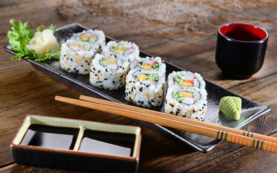 sushi, japanese cuisine, rolls, role