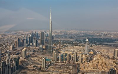 burj khalifa, uae, dubai, skyscrapers