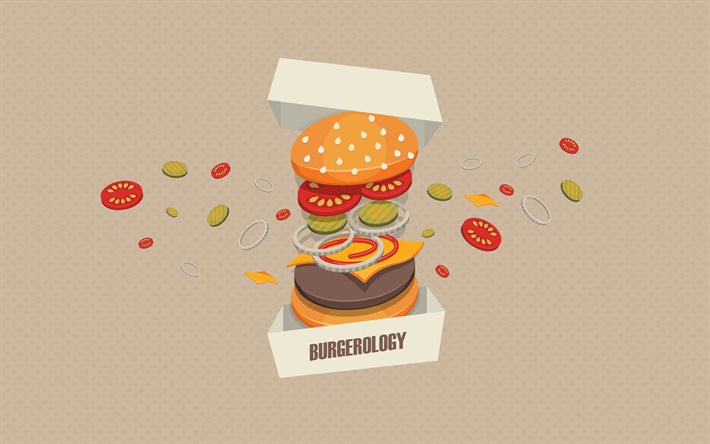sándwiches, hamburguesas, creativo, burgerology