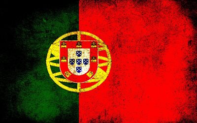 portugal, portugals flagga, portugisiska flaggan