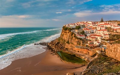 the ocean, coast, tide, portugal, resorts of portugal