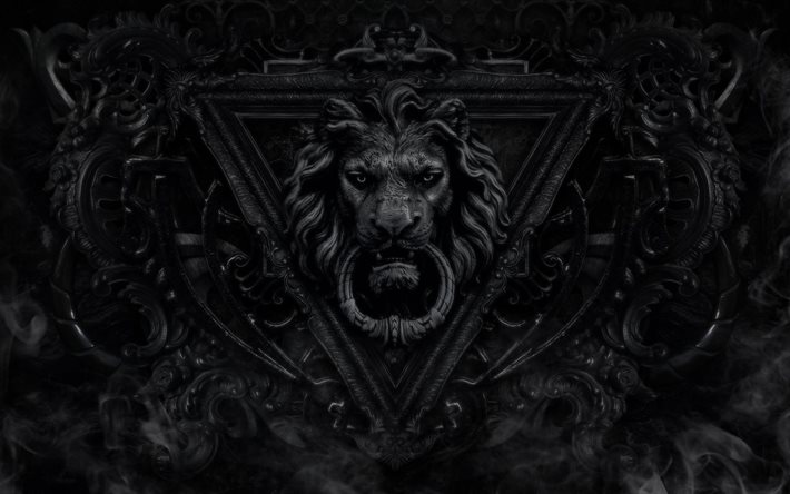 la figura di un leone, di metallo leone, il leone metalevel