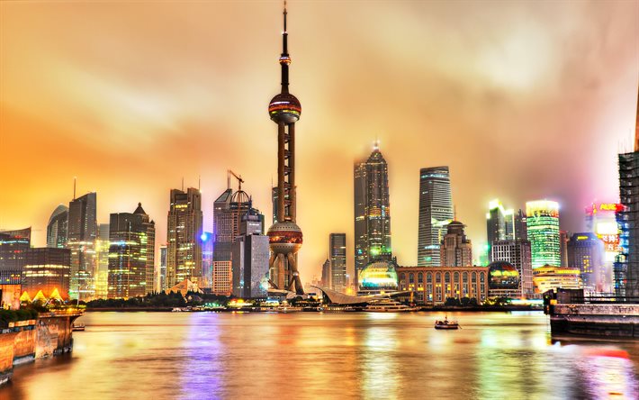 शंघाई, चीन, ओरिएंटल पर्ल
