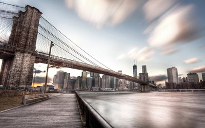 new york, etats-unis, le pont de brooklyn