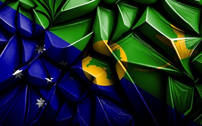 Flag of Christmas Island, 4k, 3d creative texture, Christmas Island 3d flag, Asia, Christmas Island flag, 3d art, Christmas Island, flag of Asian countries