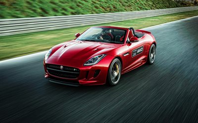 jaguar f type r convertible, 4k, route, voitures 2016, au royaume uni, cabriolets, 2016 jaguar f type r convertible, voitures britanniques, jaguar