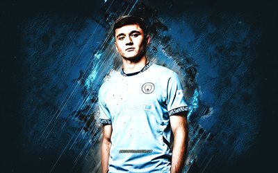 عبدوكودير خوسانوف, مانشستر سيتي fc, لاعب كرة القدم uzbek, خلفية الحجر الأزرق, فن الجرونج, الدوري الإنجليزي الممتاز, إنجلترا, كرة القدم, خوسانوف مانشستر سيتي
