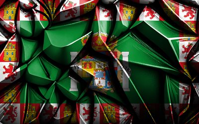 cadiz bayrağı, 4k, 3 boyutlu yaratıcı doku, cadiz 3 boyutlu bayrak, ispanyol eyaletleri, ispanya, cadiz eyaleti, 3 boyutlu sanat, cadiz eyaleti bayrağı, cádiz