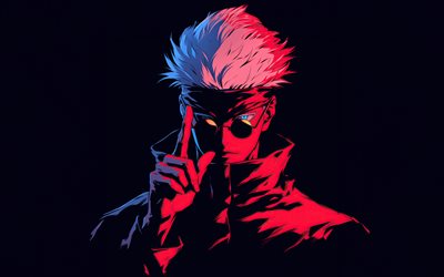 4k, Satoru Gojo, minimalism, Jujutsu Kaisen, protagonist, manga, Gojo Satoru, Jujutsu Kaisen series, Jujutsu Kaisen characters, artwork, Satoru Gojo Jujutsu Kaisen