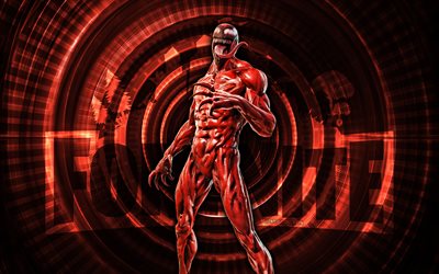 대학살 포트나이트, 4k, 붉은 나선형 배경, 포트나이트, 창의적인, 대학살 스킨, 포트나이트 대학살 스킨, 대학살, 포트나이트 캐릭터