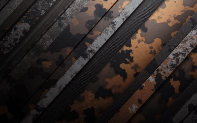 mimetico marrone, sfondo nero elegante, sfondi eleganti, sfondo mimetico, camuffare, linee di pietra nera, sfondo 3d in pietra nera, struttura della pietra