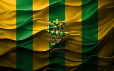 4k, logo de l'équipe nationale de football de lituanie, fond 3d jaune vert, europe, emblème de l'équipe nationale de football de lituanie, drapeau de l'équipe nationale de football de lituanie, textures 3d, équipe nationale de football de lituanie, football, lituanie